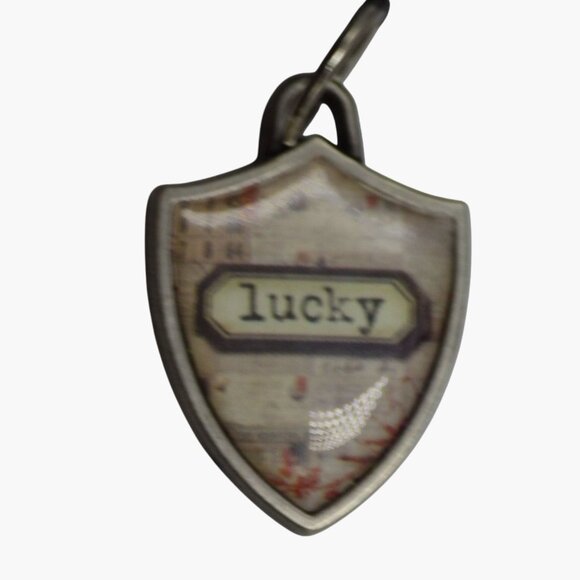 Shield Shaped Lucky Pendant Necklace - Picture 5 of 7